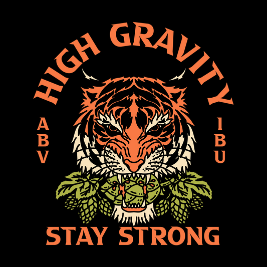 Bold beer shirt celebrating heavy hitters like double IPAs and barrel-aged beers