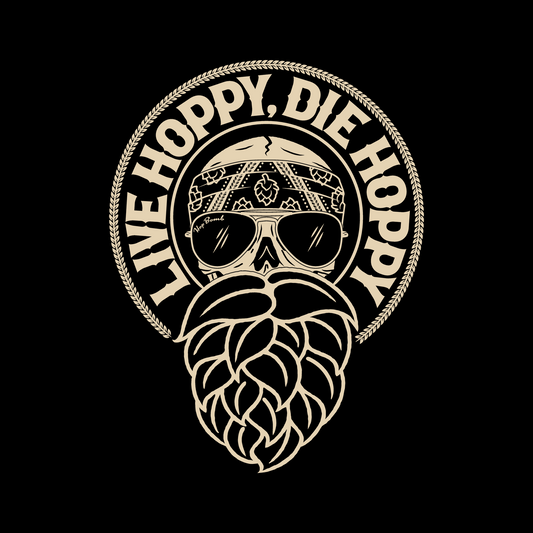 Craft beer graphic hoodie featuring hop design for riders and IPA lovers.