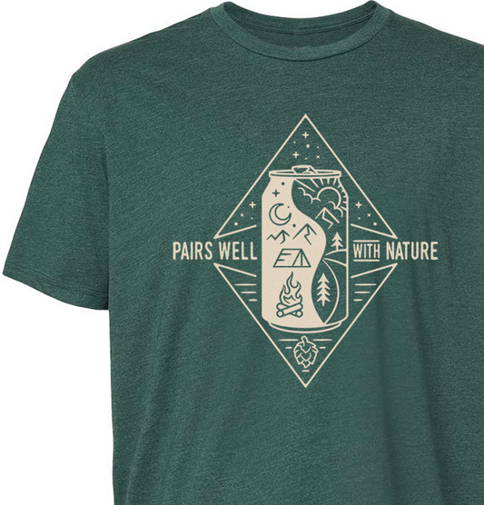 Craft beer shirt for hikers and campers.