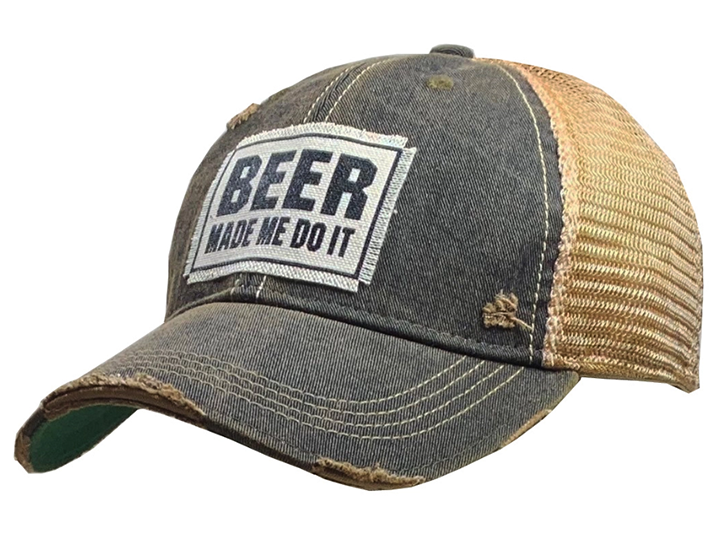 Distressed trucker deals hats