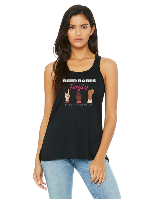 Beer Babes Family - Flowy Racerback Tank