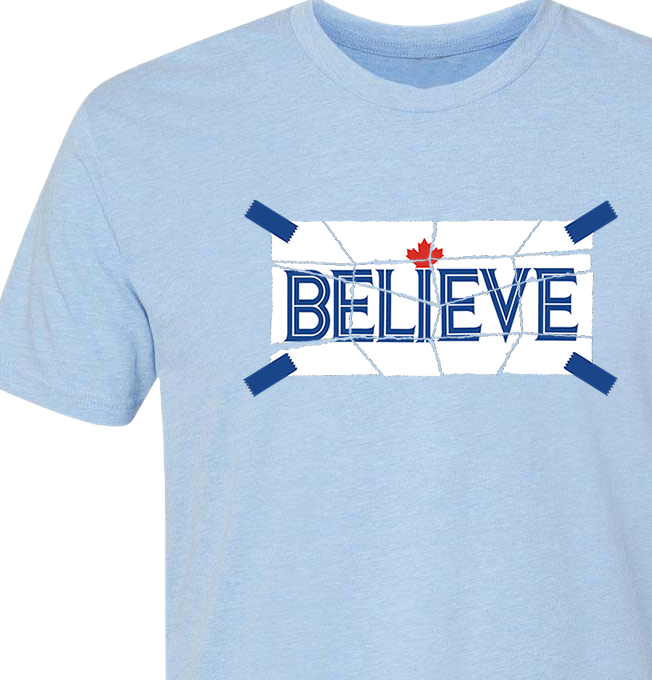 Believe Toronto Blue Jays beer shirt inspired by Ted Lasso