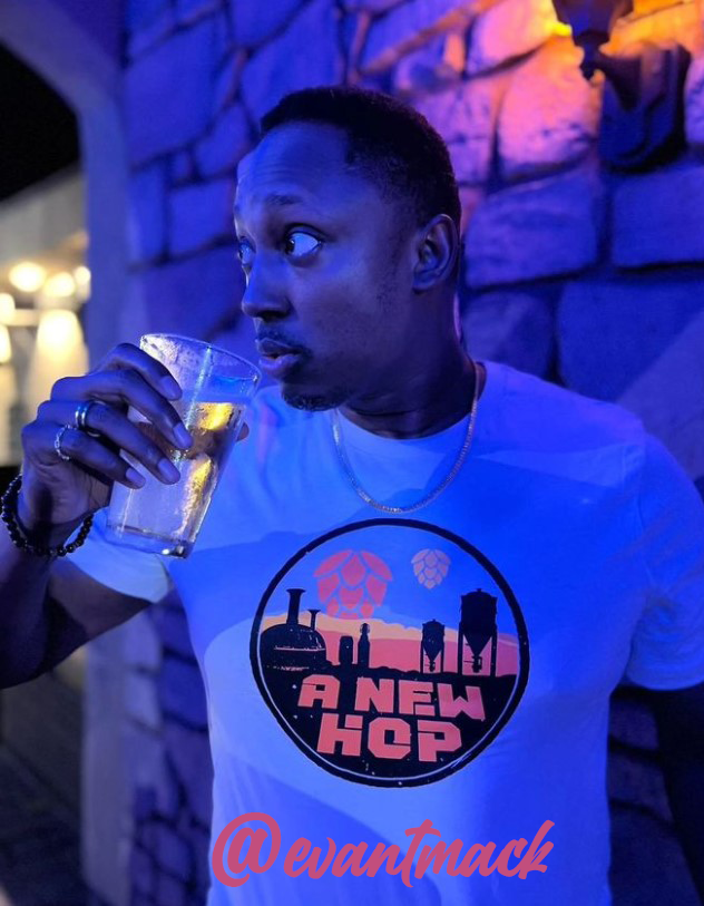 Evan T. Mack in the "A New Hop" - Star Wars themed beer shirt for #starwarsday.