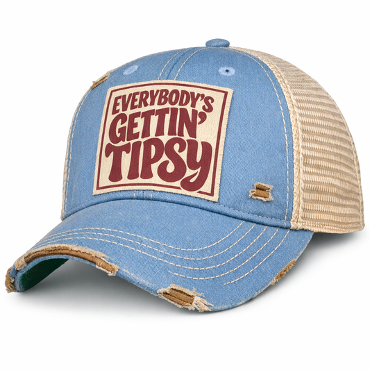 Funny drinking trucker hat for country music fans, vacations, and good times with friends