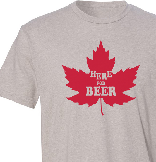 Beer Canada collaboration t-shirt for craft beer lovers in sand