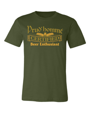 This Prud'homme Beer Enthusiast course was designed for participants interested in furthering their knowledge and interest in beer. The higher quality of this beer t-shirt ensures that it is soft and long lasting. All beer shirts are hand printed in Canada, in small batches to ensure the highest quality.