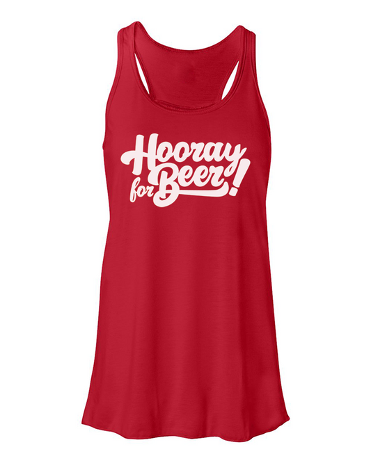 Let's celebrate Beer with this women's "Hooray for Beer" flowy racerback tank top. Hand printed in Canada.