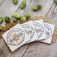All Prud'homme Master Beer Sommelier coasters are made of natural ceramic that allows them to absorb the condensation off your beer glass.  They are also heavy, which means no more coasters sticking to the bottom of your glass.